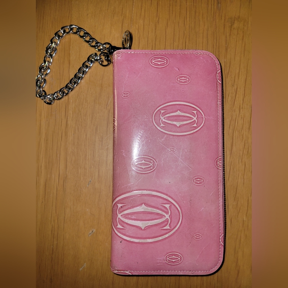Cartier Pink zippy wallet, COA, box - Picture 14 of 16